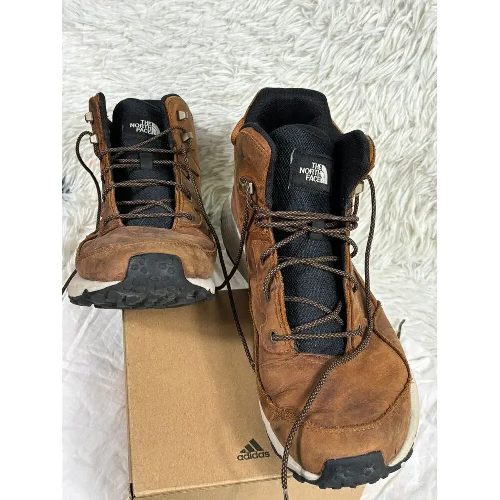 The North Face Vals II Mid Leather Boots Mens Size 13 Waterproof Brown NF0A819J